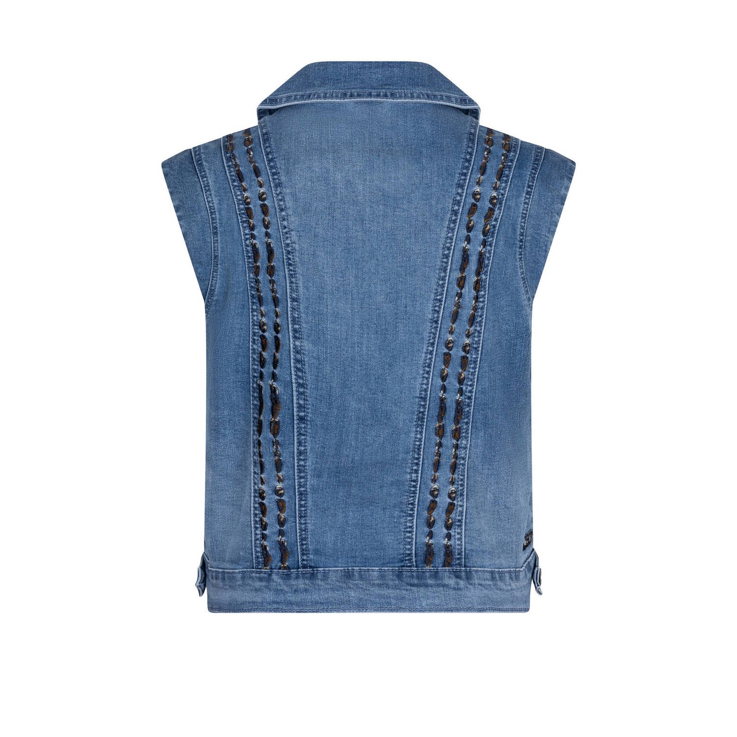 Indian Blue Jeans gilet medium blue denim