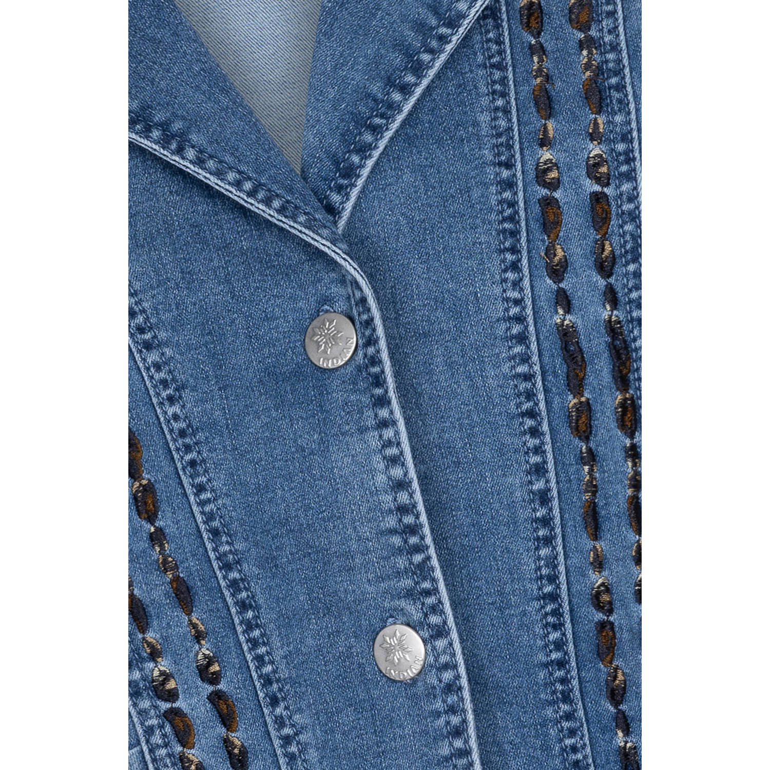 Indian Blue Jeans gilet medium blue denim