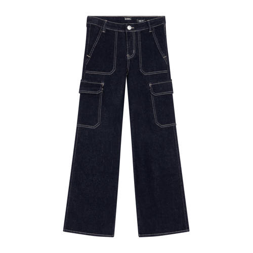 Indian Blue Jeans wide leg jeans dark blue denim afbeelding