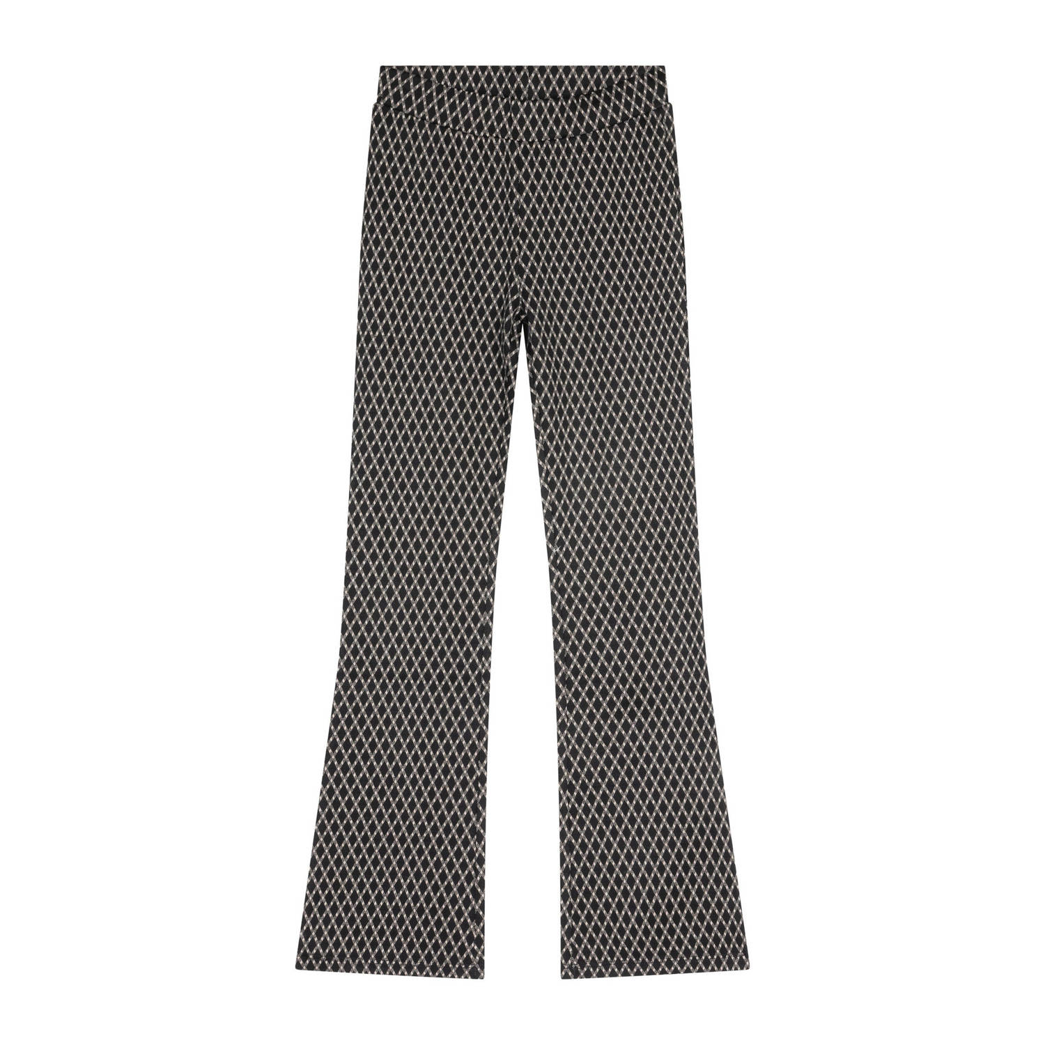 INDIAN BLUE JEANS Meisjes Broeken Flared Pants Diagonal Check Zwart