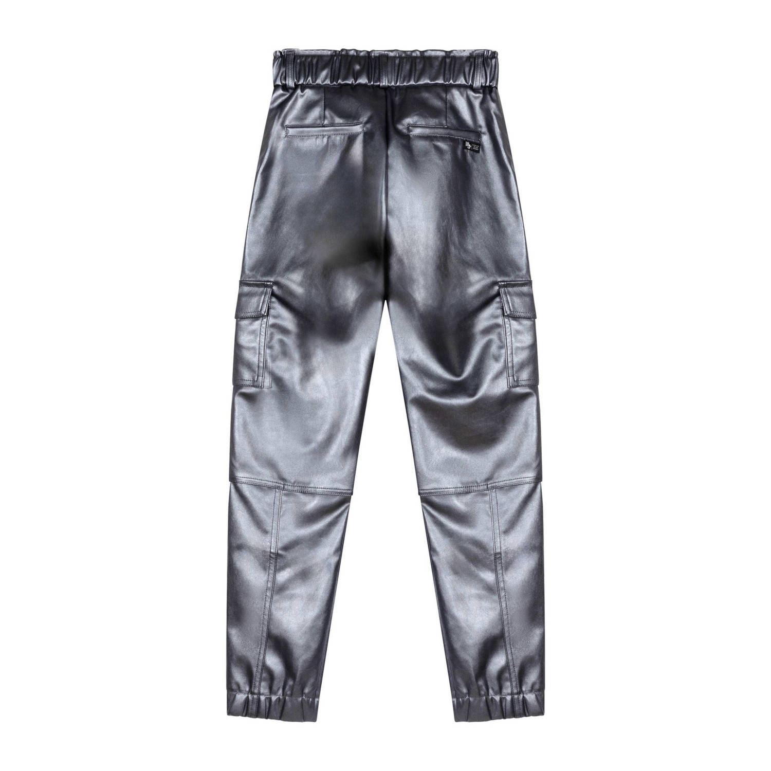 Indian Blue Jeans coated slim fit cargobroek donkergrijs