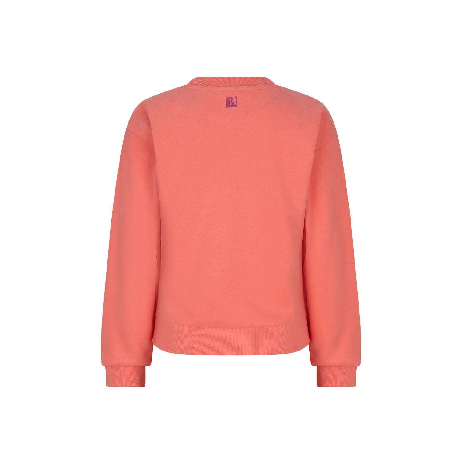 Indian Blue Jeans sweater met printopdruk koraaloranje