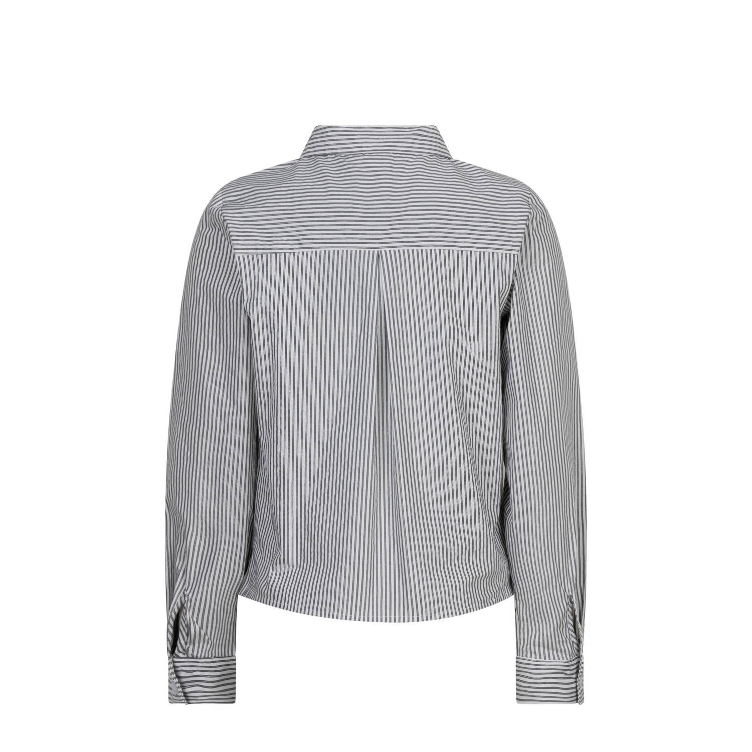 Indian Blue Jeans gestreepte blouse donkerblauw wit