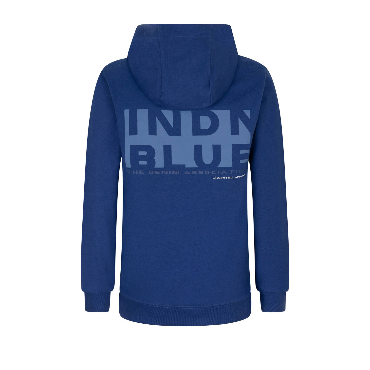 Indian Blue Jeans hoodie met backprint kobaltblauw