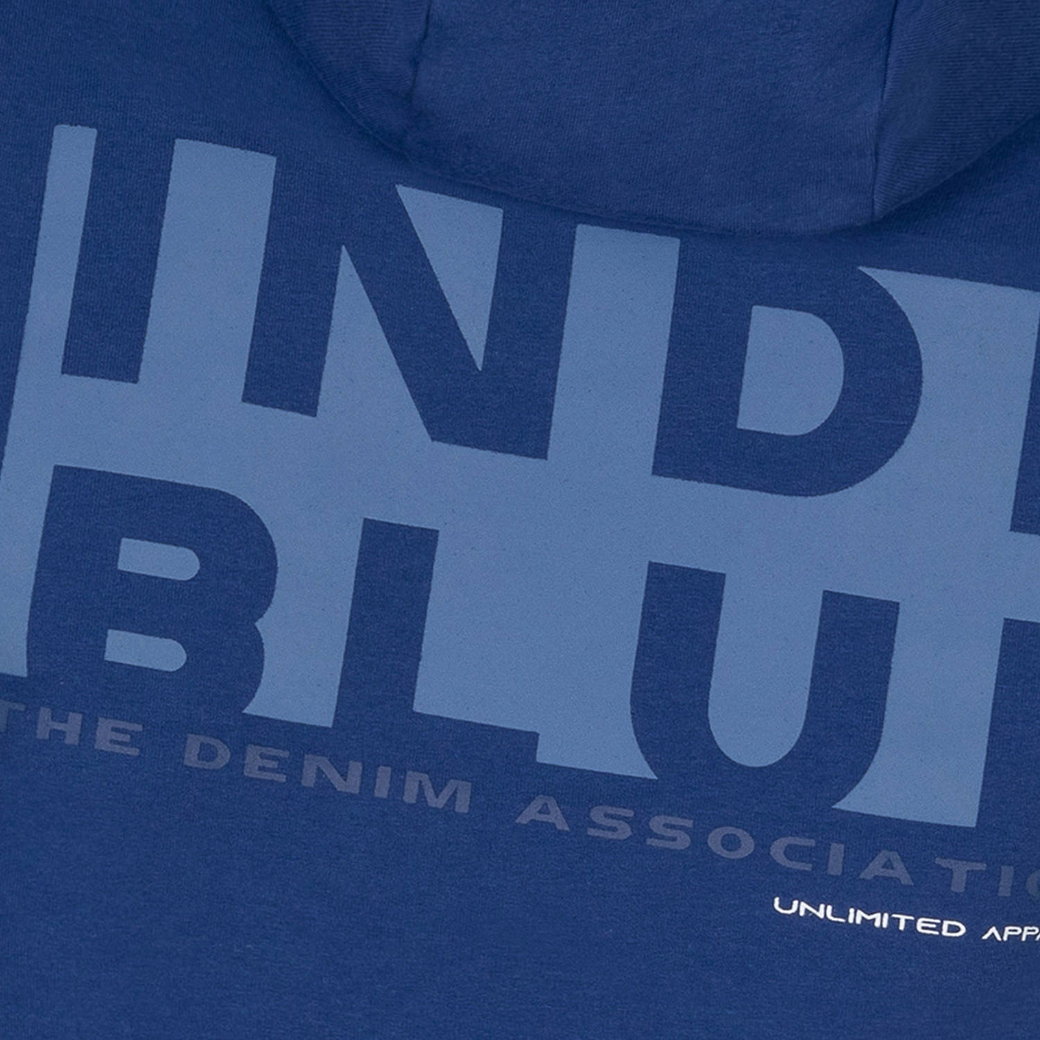 Indian Blue Jeans hoodie met backprint kobaltblauw