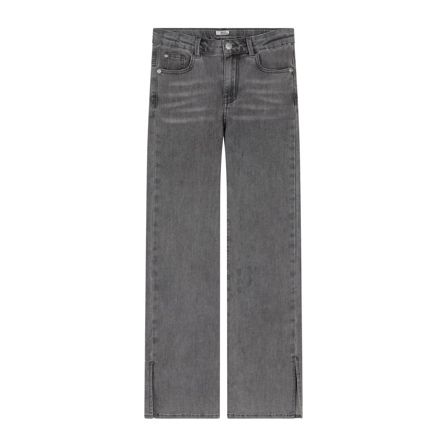 INDIAN BLUE JEANS Meisjes Jeans Joy Wide Fit Split Lichtgrijs