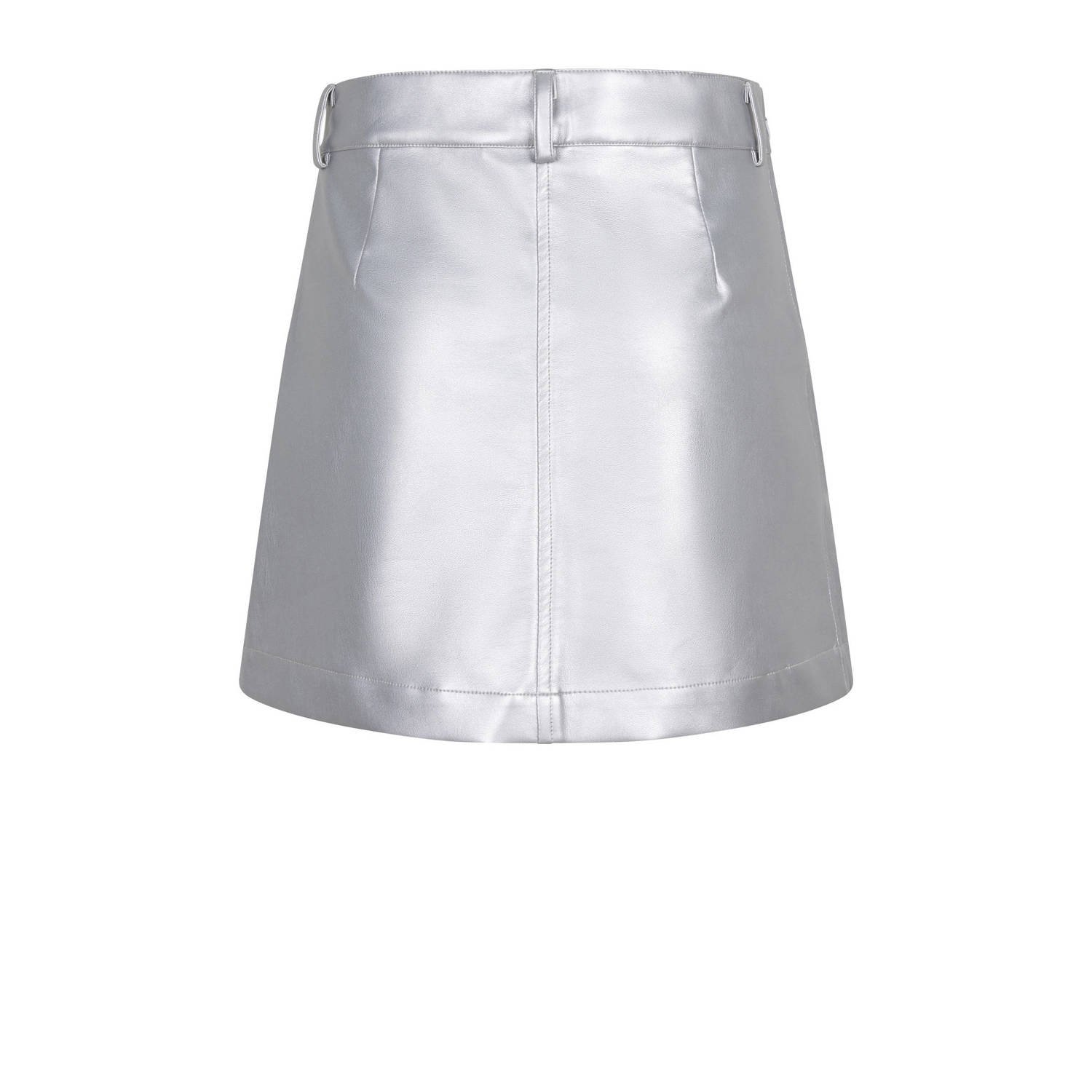 Indian Blue Jeans imitatieleer midi rok zilver