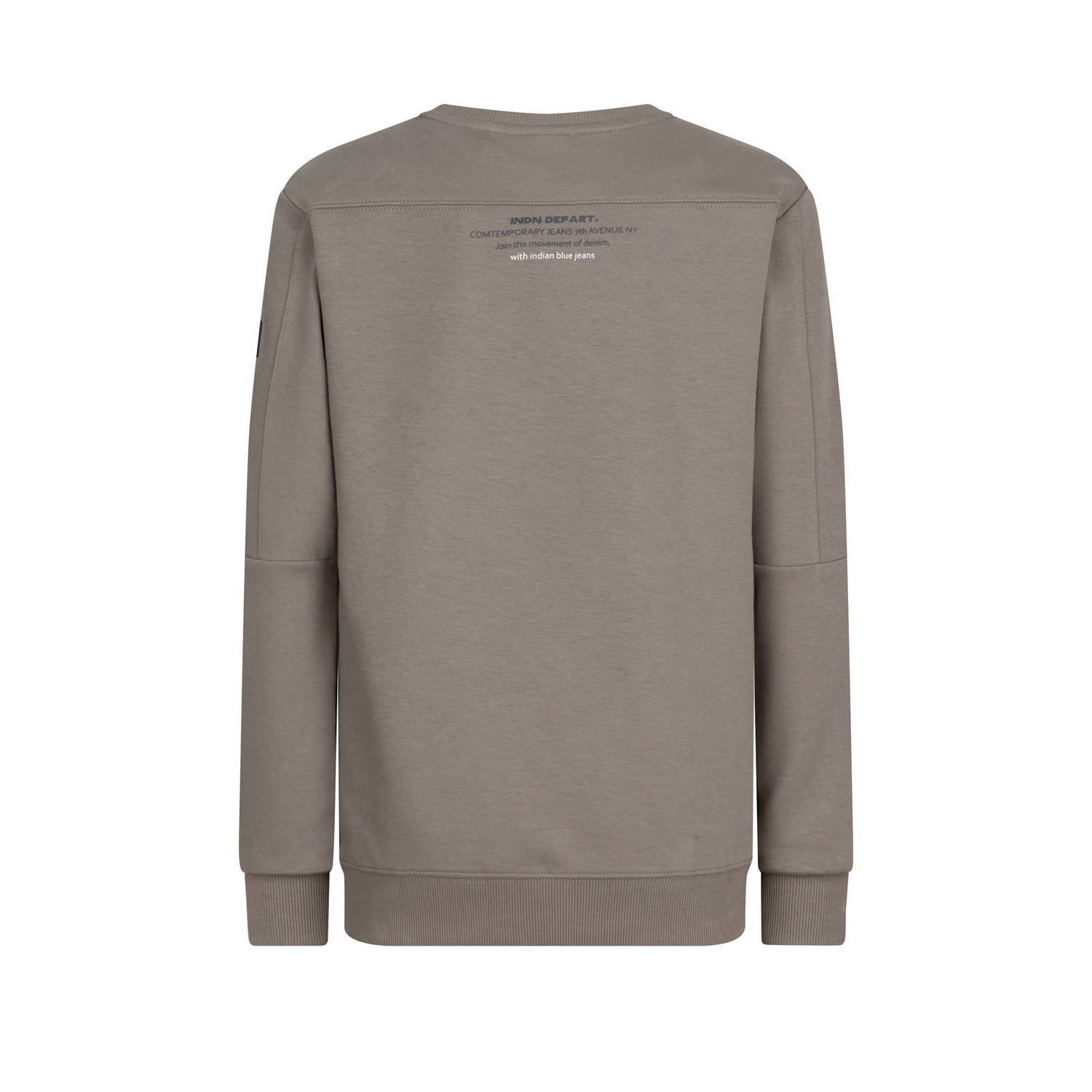 Indian Blue Jeans sweater met logo grijszand