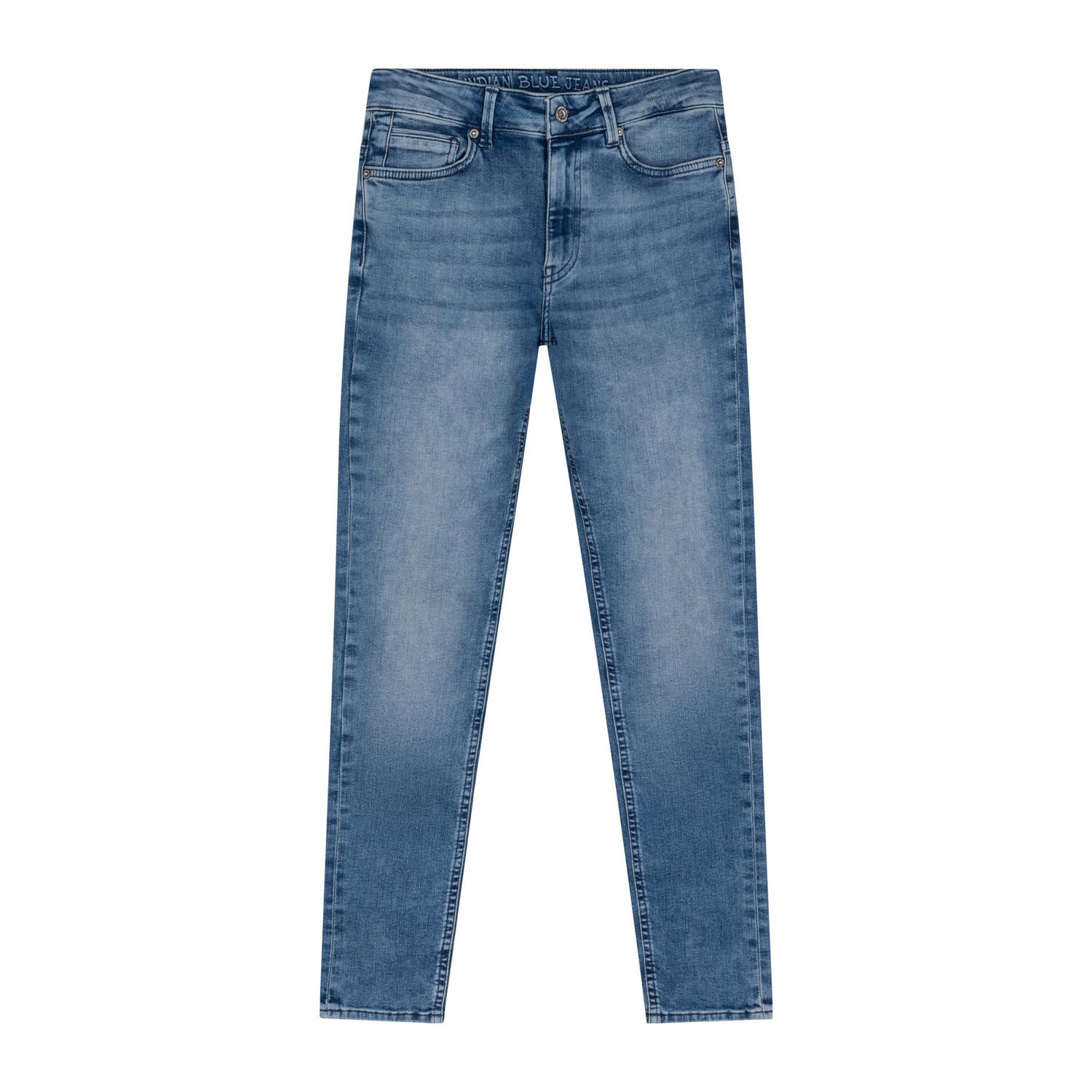 Indian Blue Jeans tapered fit jeans damaged light denim