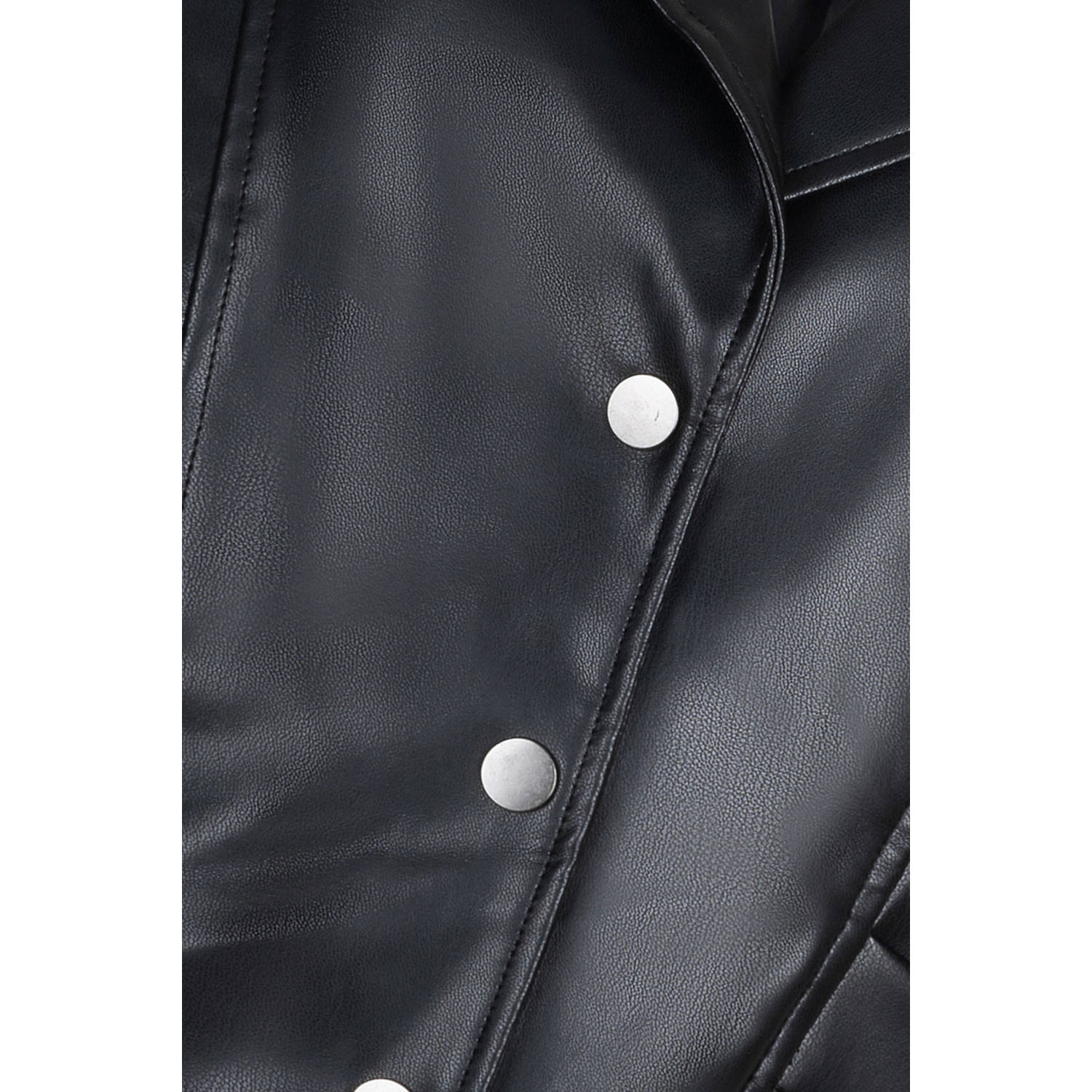 Indian Blue Jeans imitatieleren gilet zwart