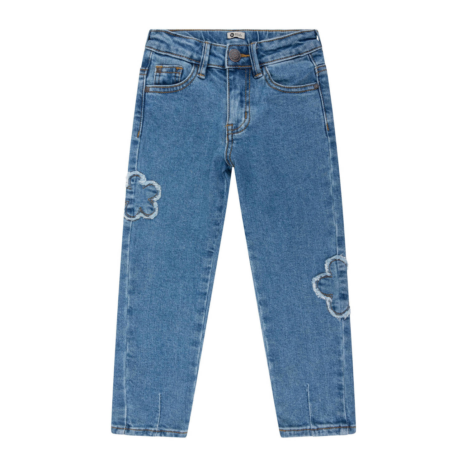 Daily7 gebloemde mom jeans used medium denim