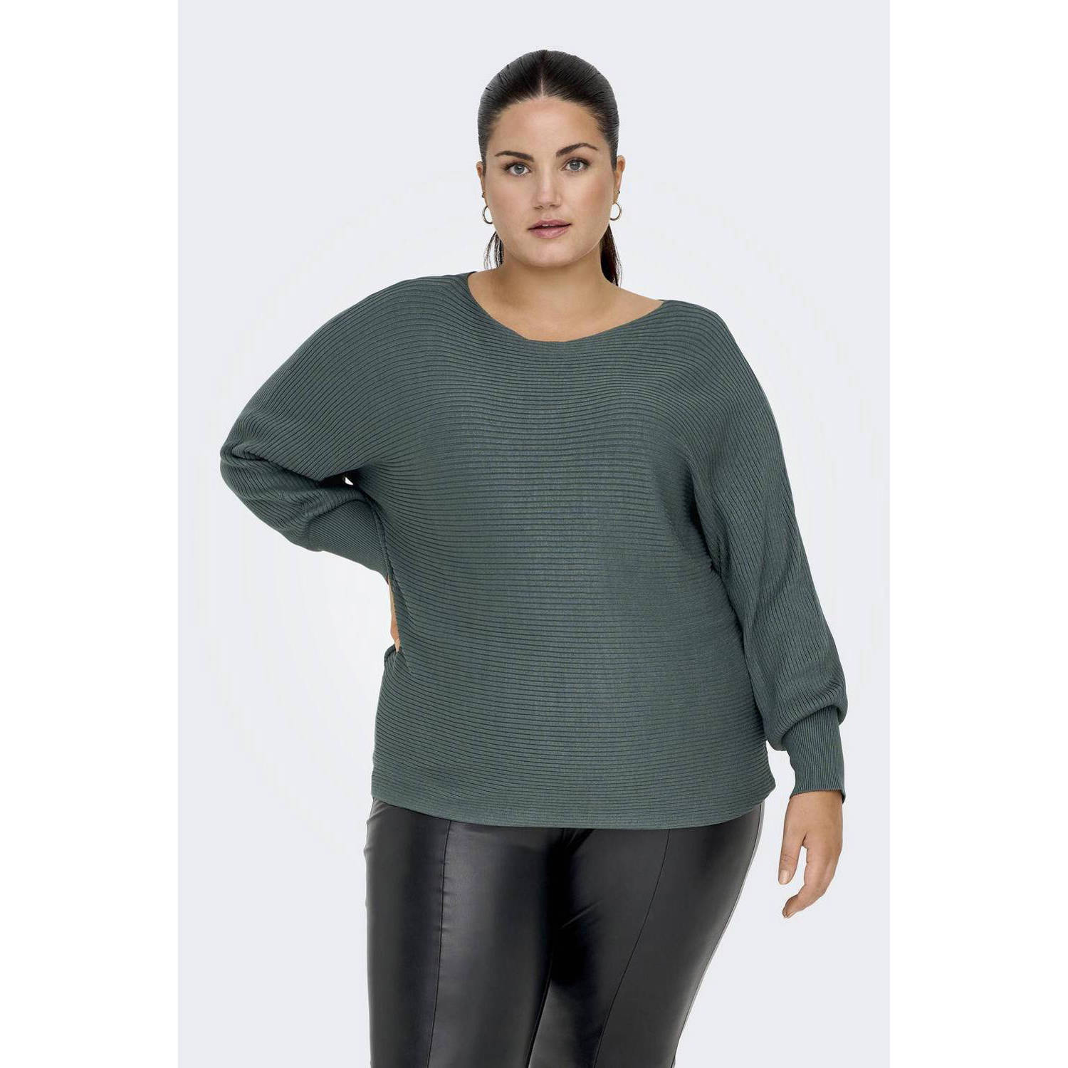 ONLY CARMAKOMA Gebreide trui CARNEW ADALINE LIFE L S PULLOVER KNT