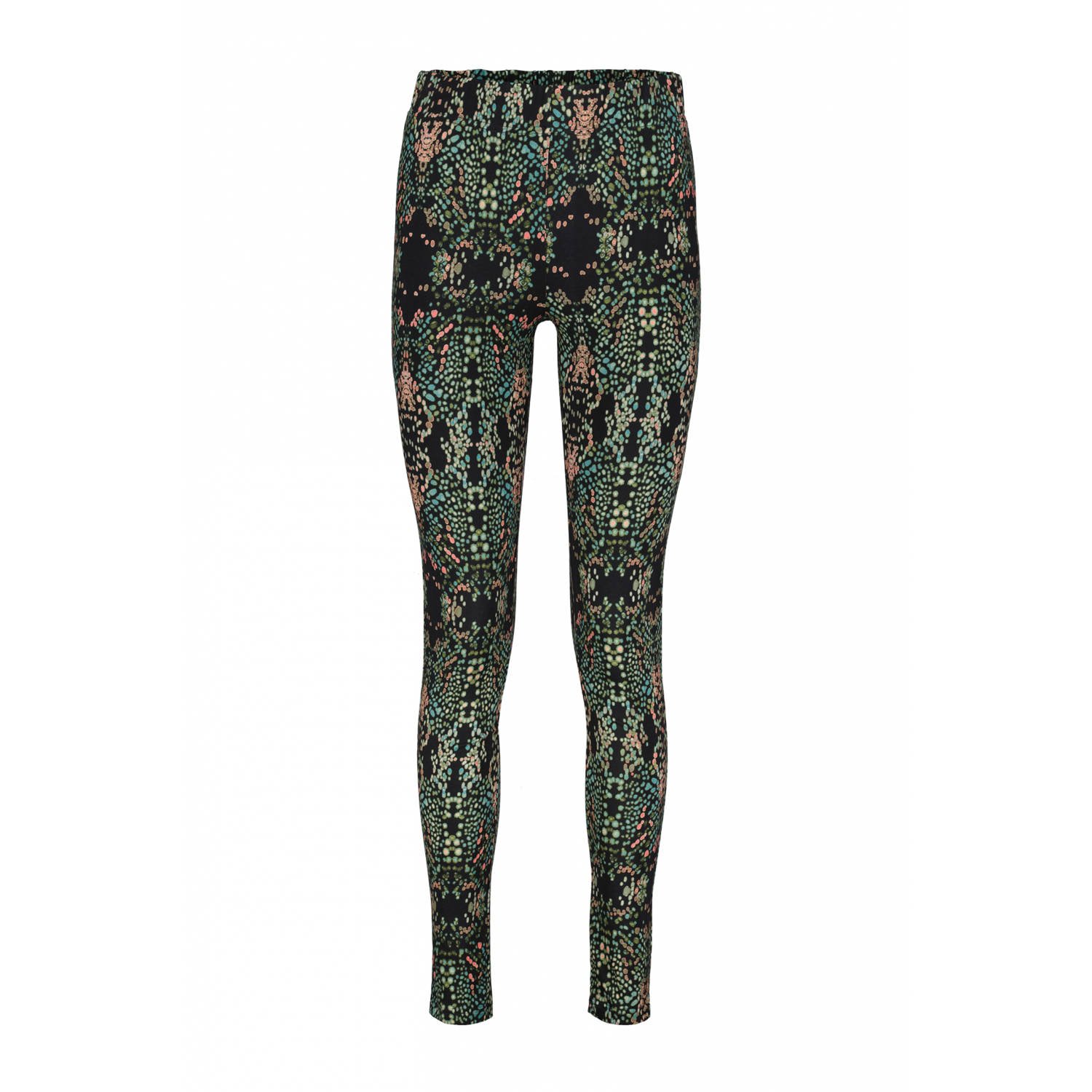 Didi legging met all over print zwart groen