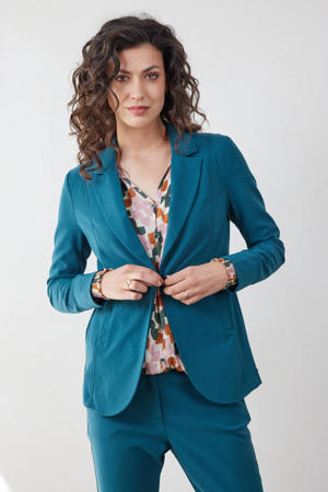 getailleerde blazer petrol