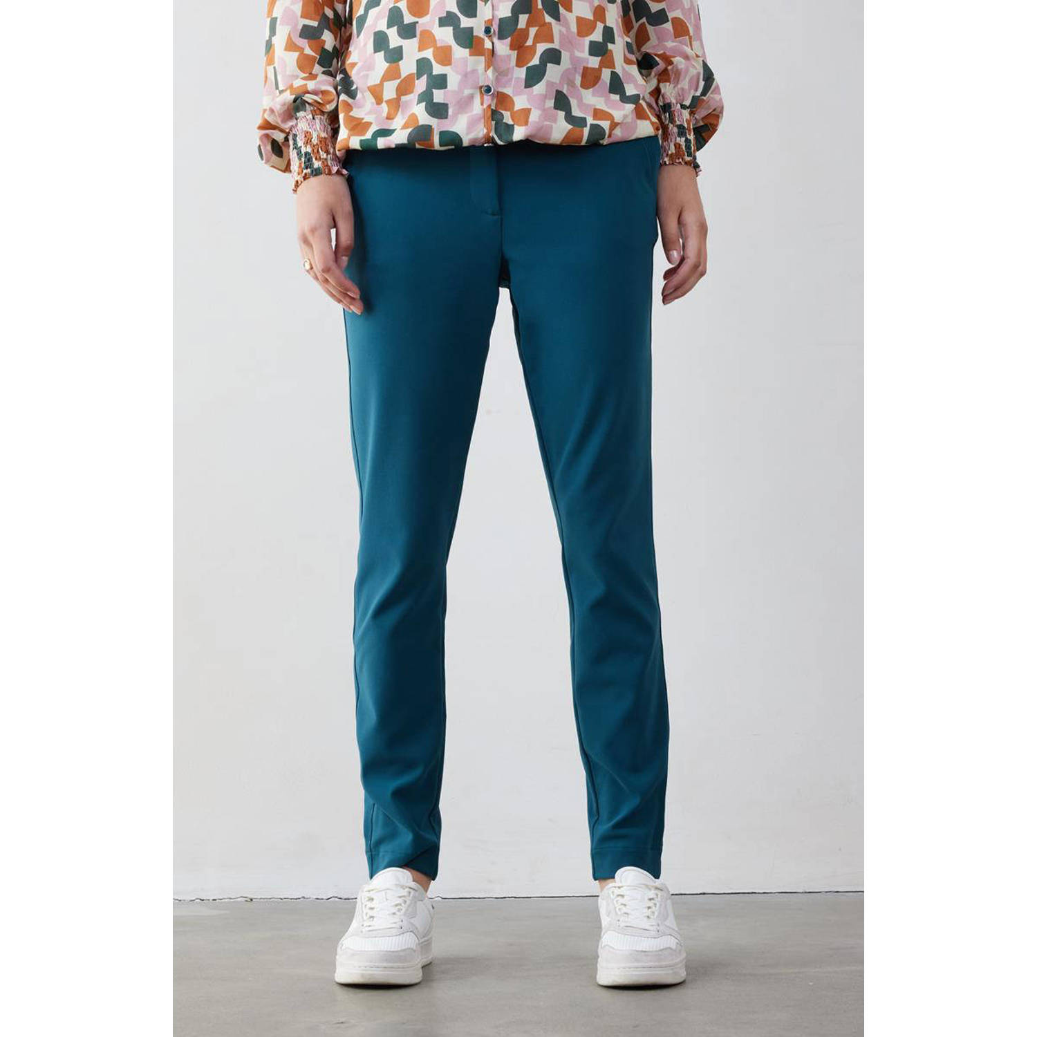 Didi travel slim fit broek petrol