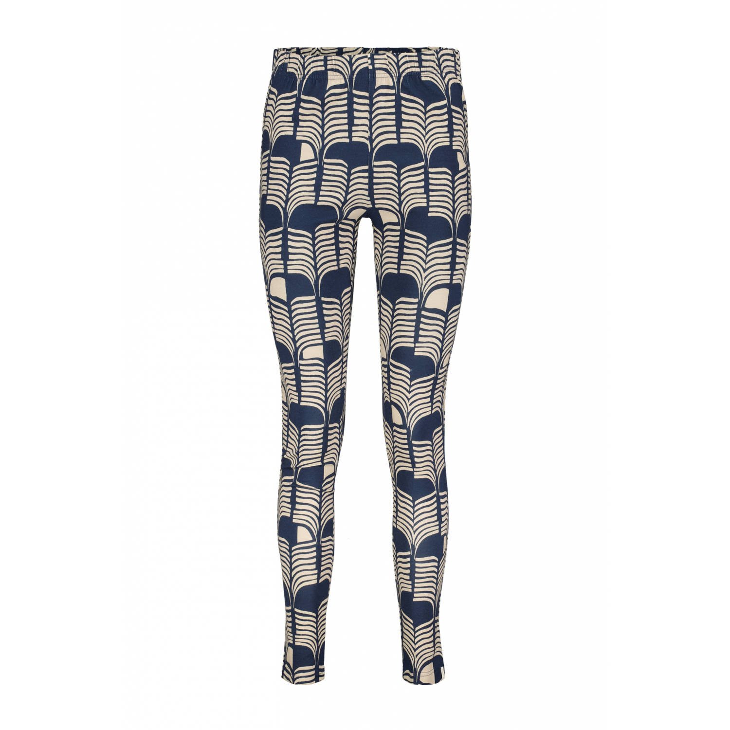 Didi legging met all over print donkerblauw beige