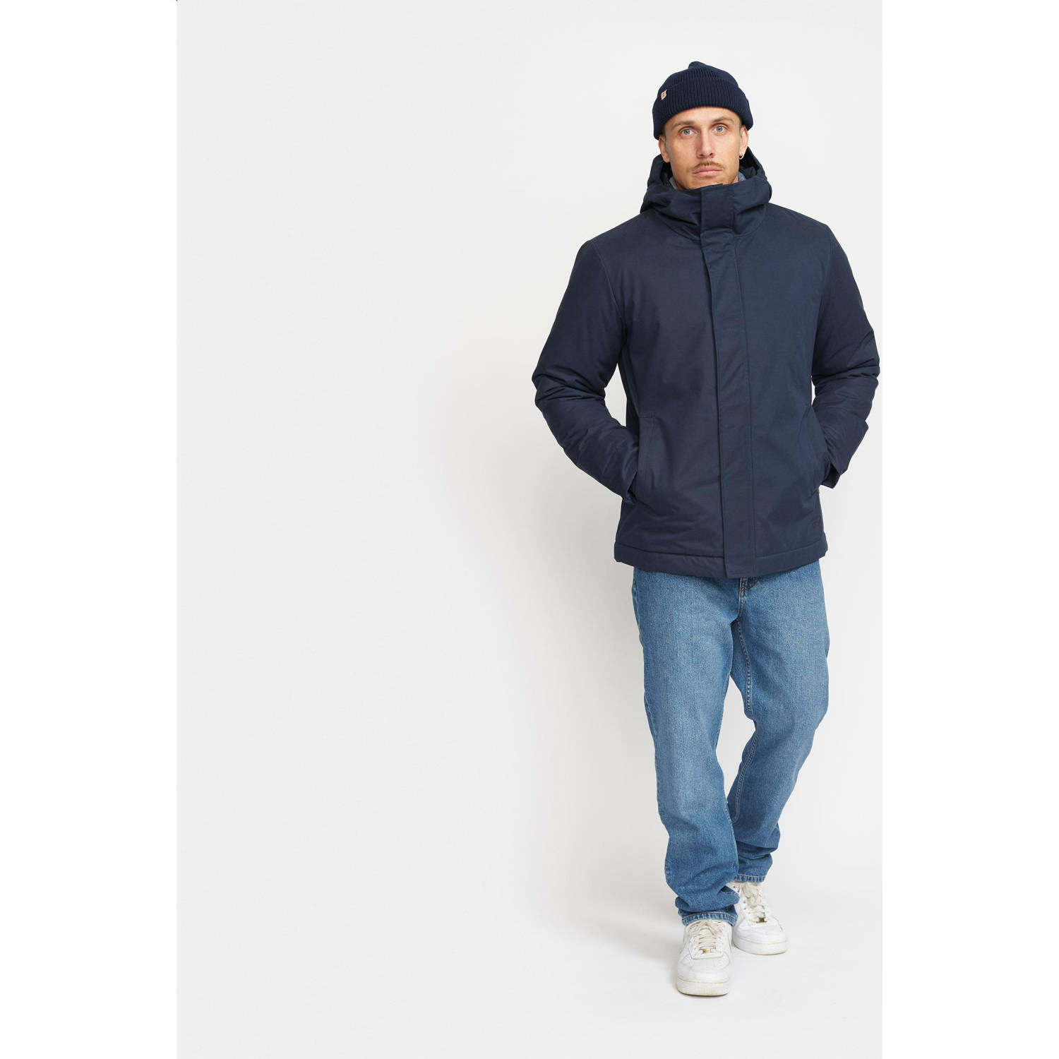 RVLT REVOLUTION gewatteerde jas navy