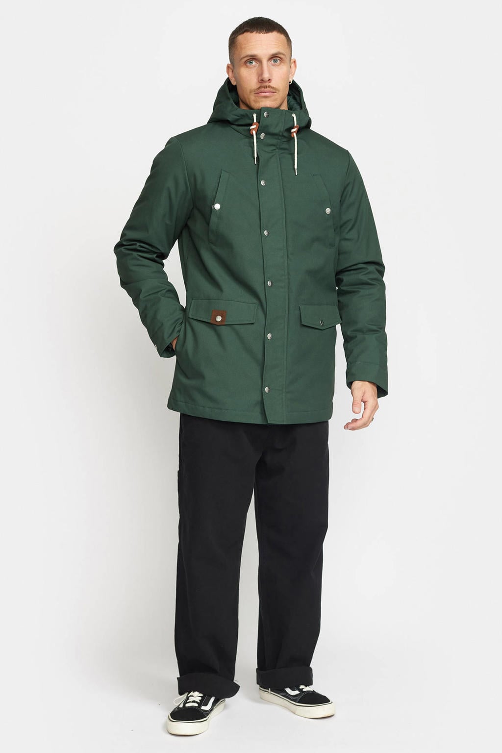 REVOLUTION parka donkergroen