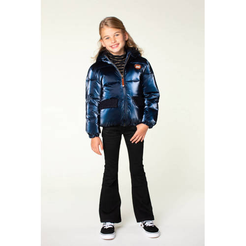 Moodstreet gewatteerde winterjas Julie donkerblauw afbeelding
