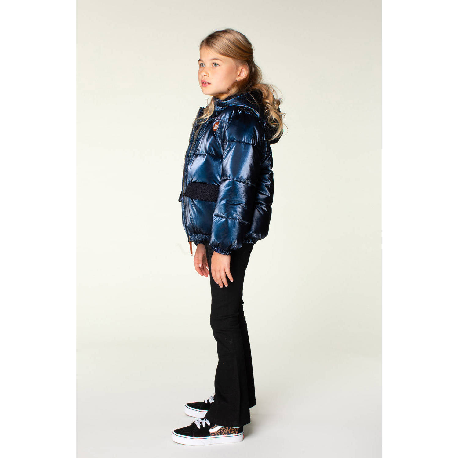 Moodstreet gewatteerde winterjas Julie donkerblauw