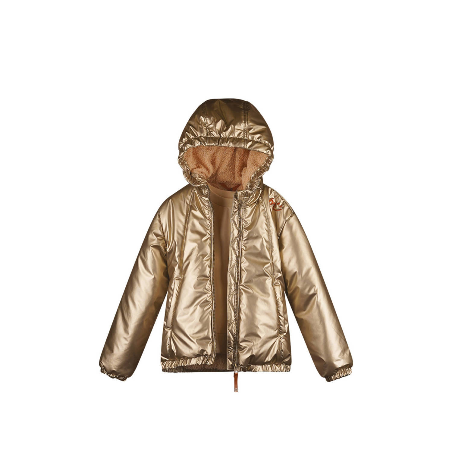 Moodstreet gewatteerde winterjas Jet goud
