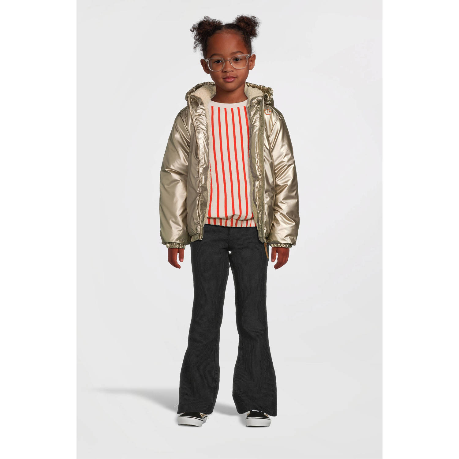 Moodstreet gewatteerde winterjas Jet goud
