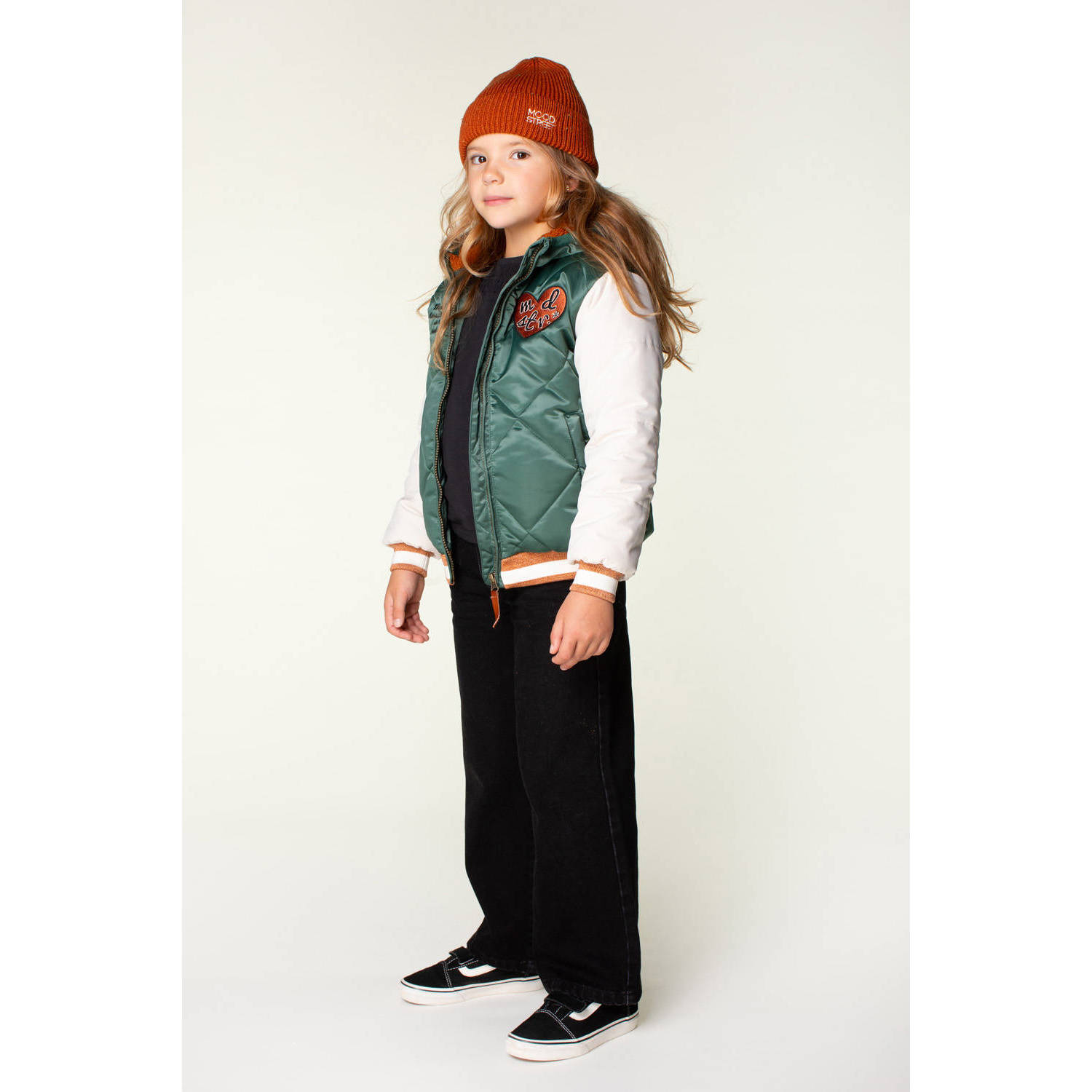 Moodstreet gewatteerde winterjas Joy groen lichtgroen