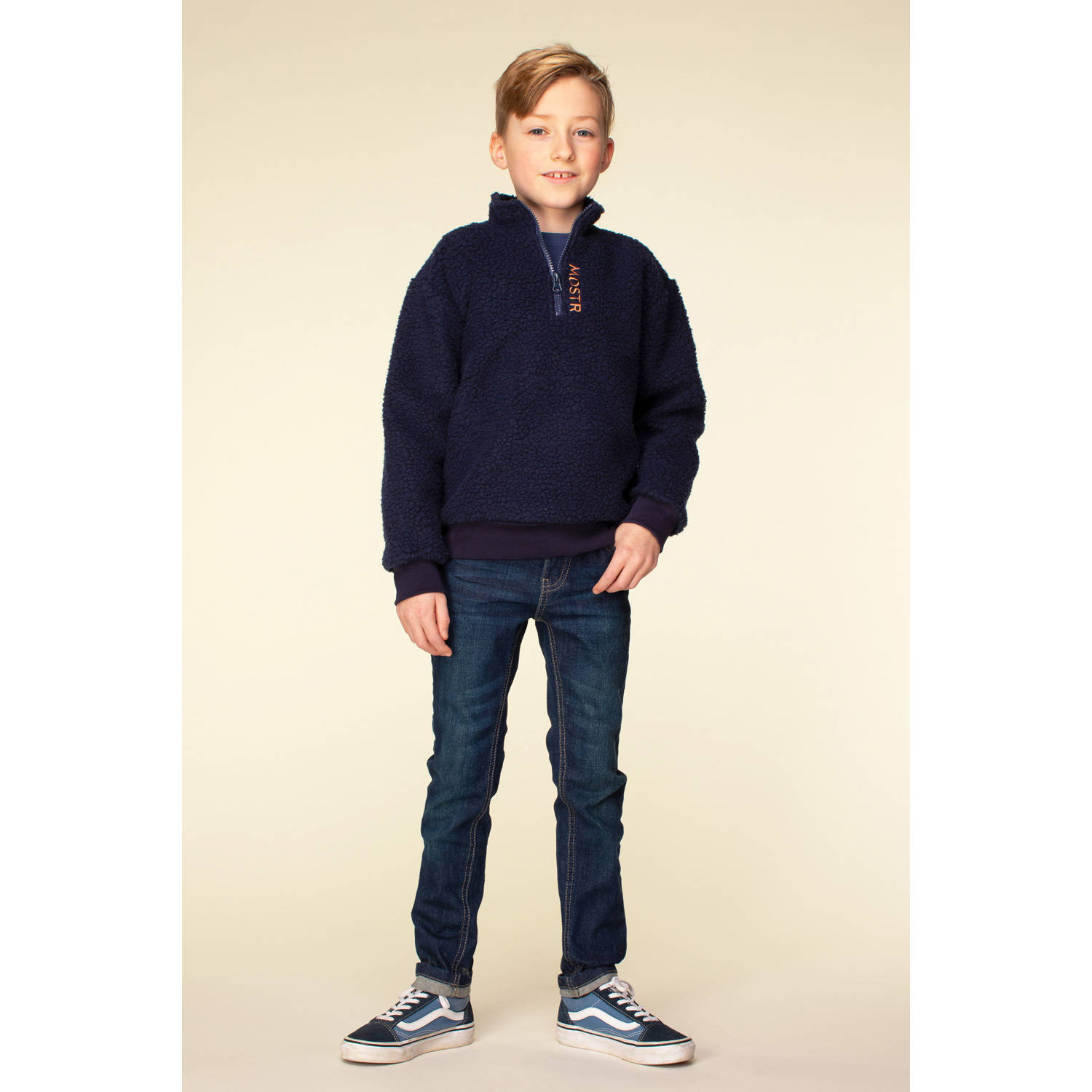 Moodstreet sweater Sam donkerblauw