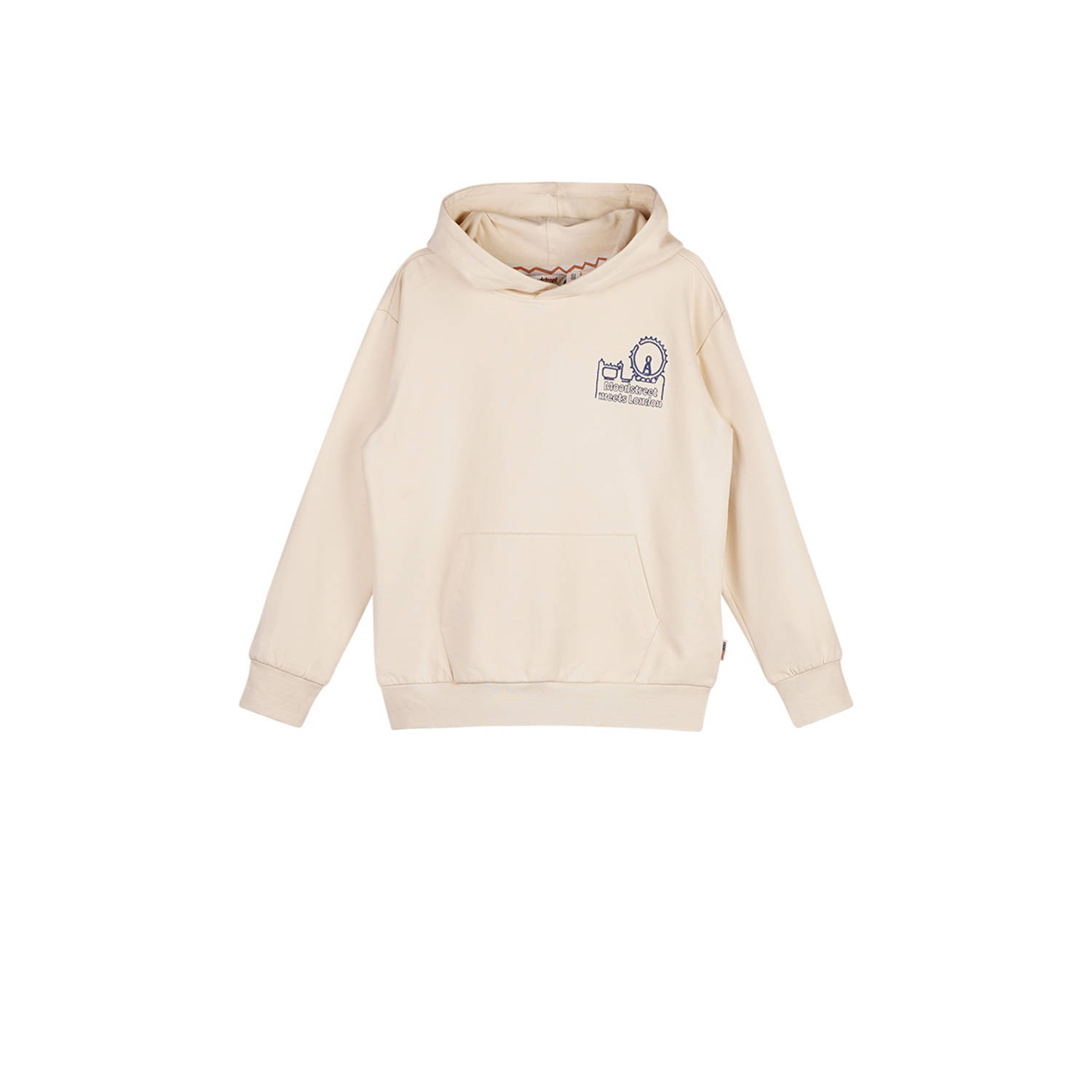 Moodstreet hoodie Sem met backprint beige
