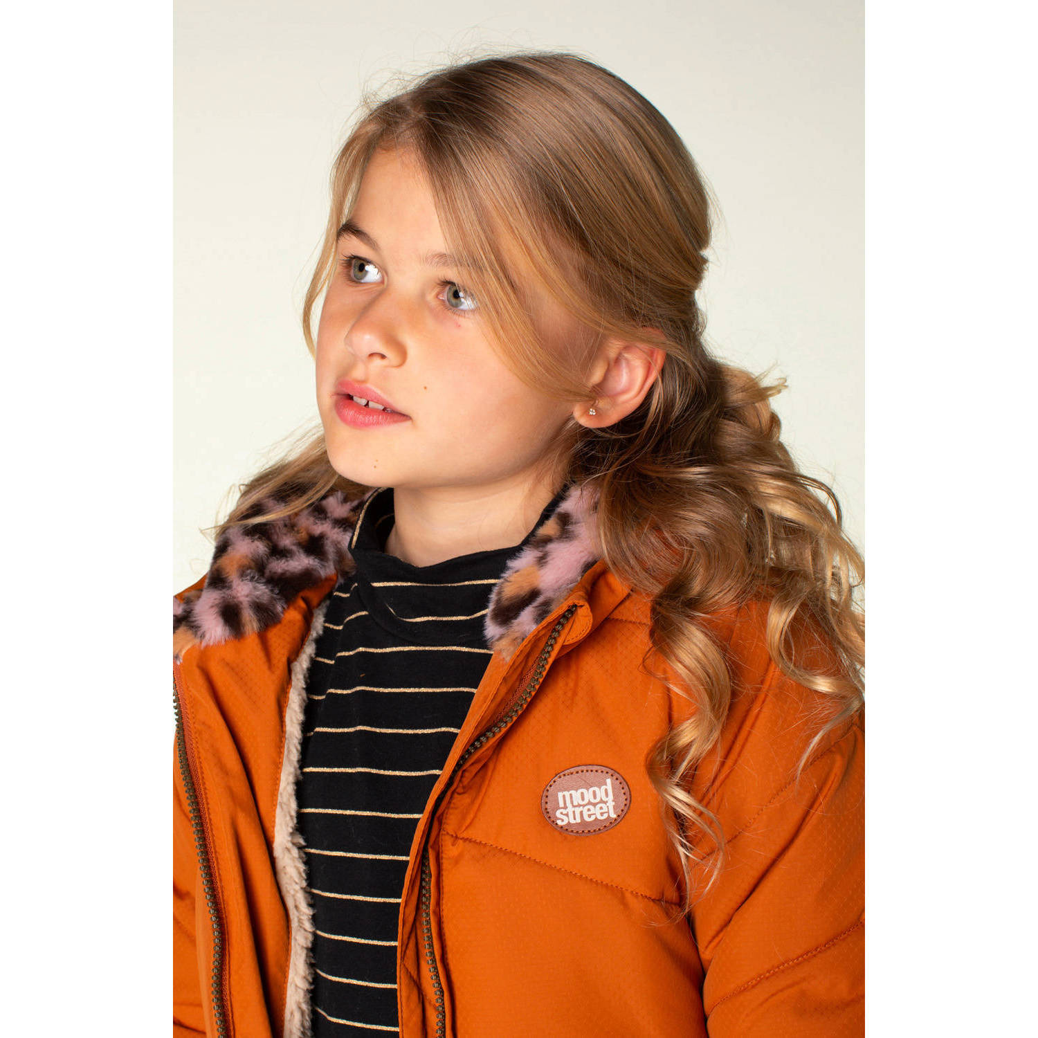 Moodstreet gewatteerde winterjas Jara roestbruin