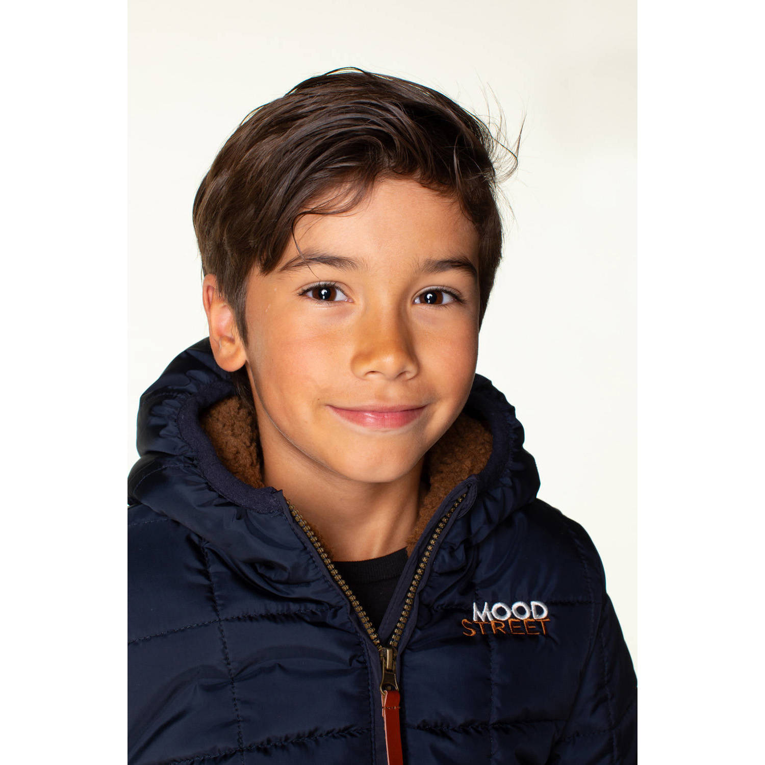 Moodstreet gewatteerde winterjas James donkerblauw