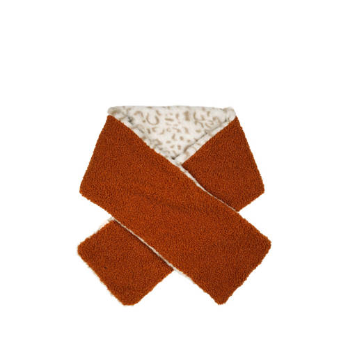 Moodstreet reversible sjaal roestbruin/offwhite afbeelding