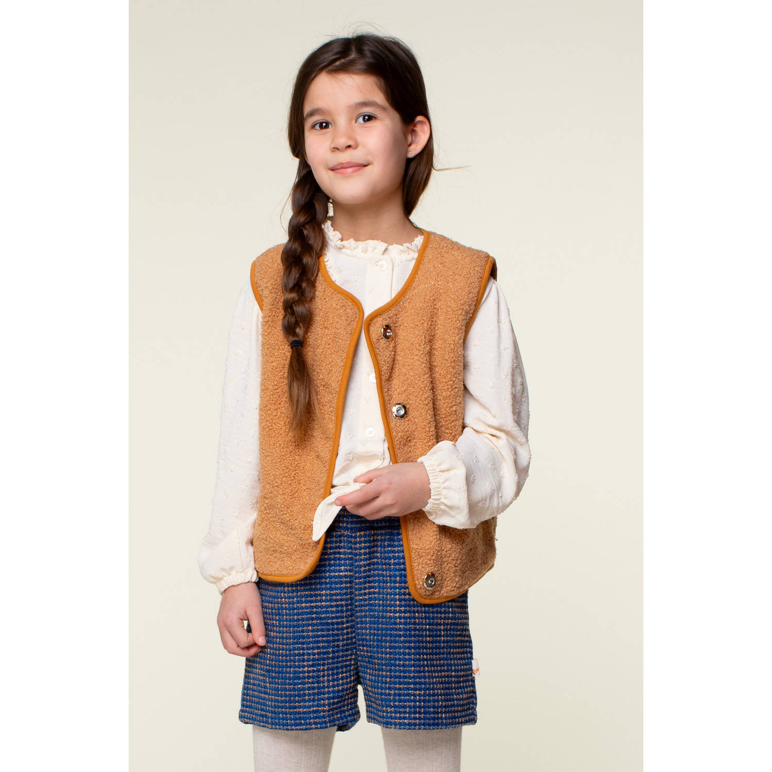 Moodstreet gebreid gilet Valérie lichtbruin
