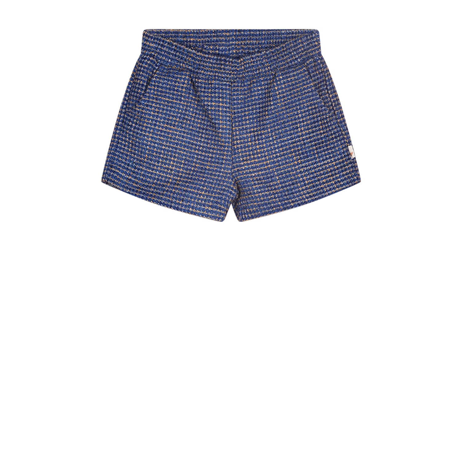 Moodstreet gemêleerde regular fit casual short Britt blauw