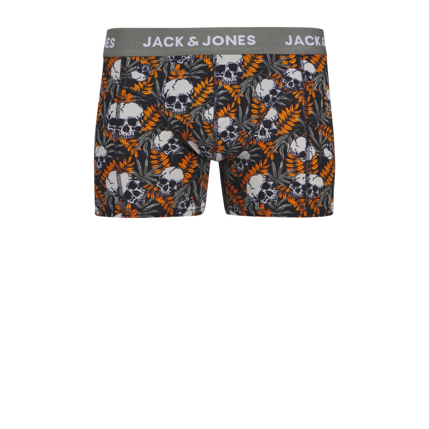 JACK & JONES JUNIOR boxershort JACHUGO SKULLS set van 3 donkerblauw multicolor