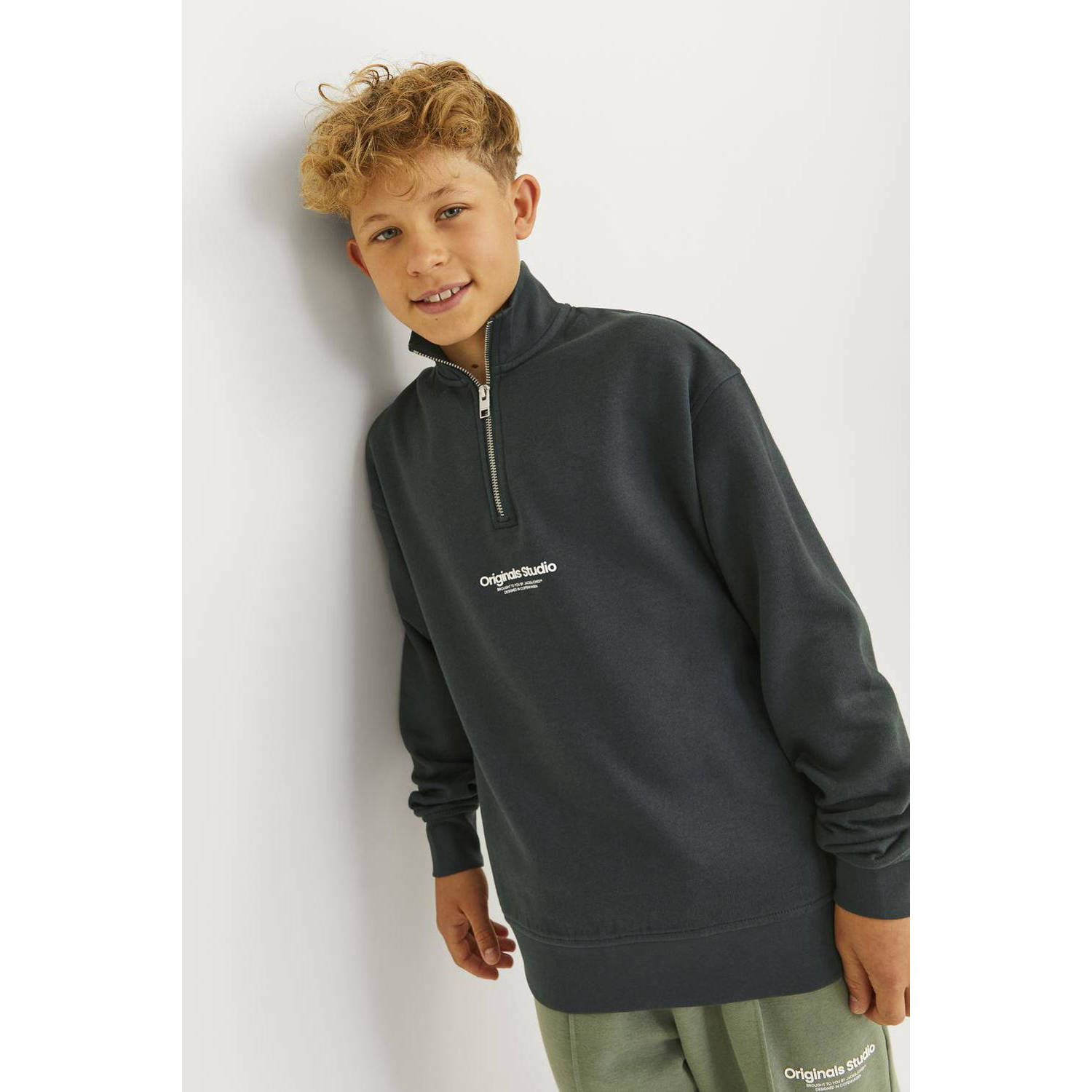 JACK & JONES JUNIOR sweater JORVESTERBRO met tekst