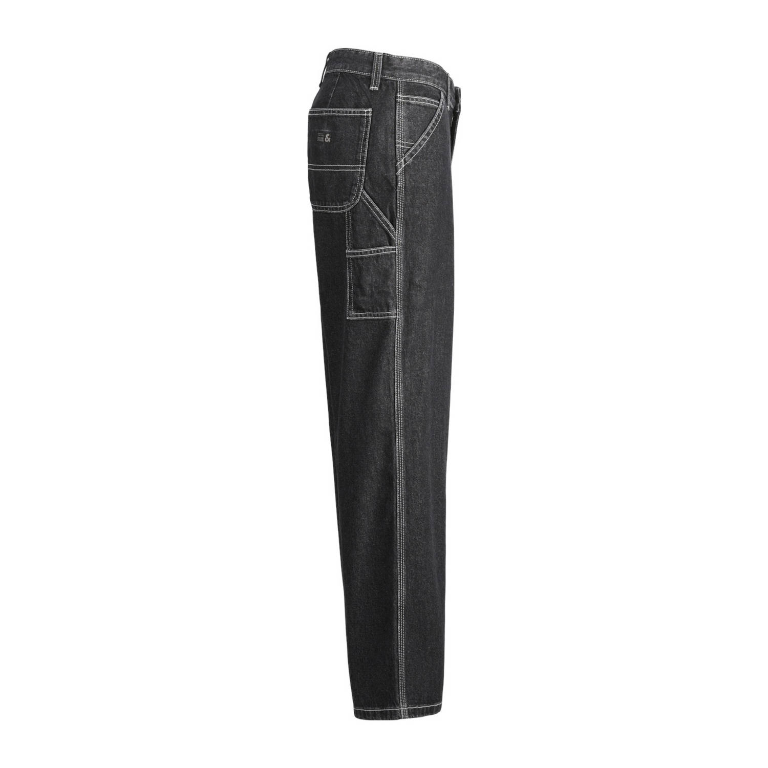 JACK & JONES JUNIOR loose fit jeans JJIALEX JJCARPENTER black denim