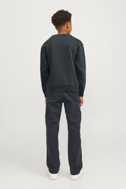 thumbnail: Ecru jongens JACK & JONES JUNIOR sweater diep met tekst print, lange mouwen en ronde hals