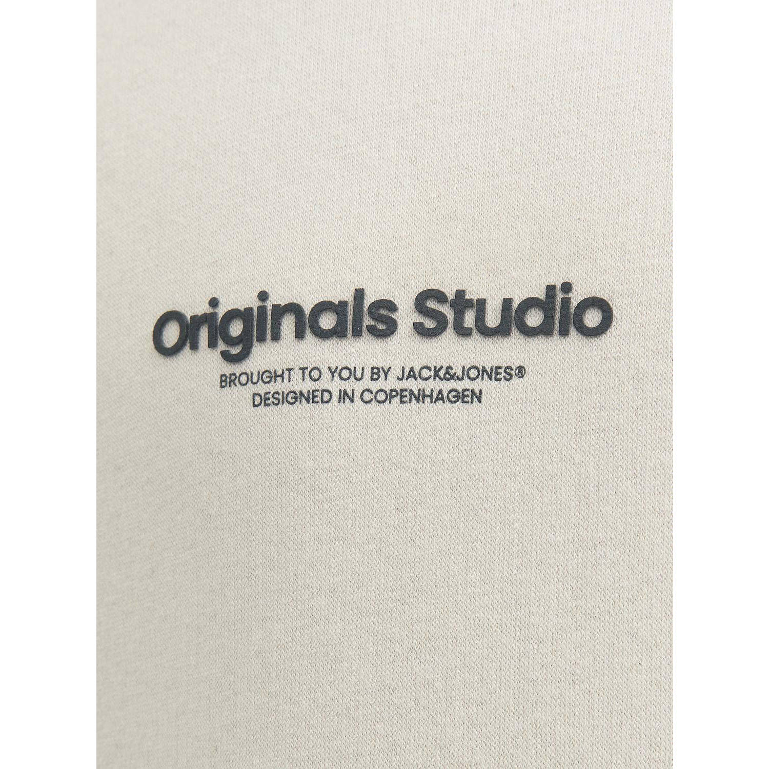 JACK & JONES JUNIOR sweater JORVESTERBRO met tekst offwhite