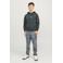 JACK & JONES JUNIOR hoodie JORVESTERBRO met tekst diep donkergroen