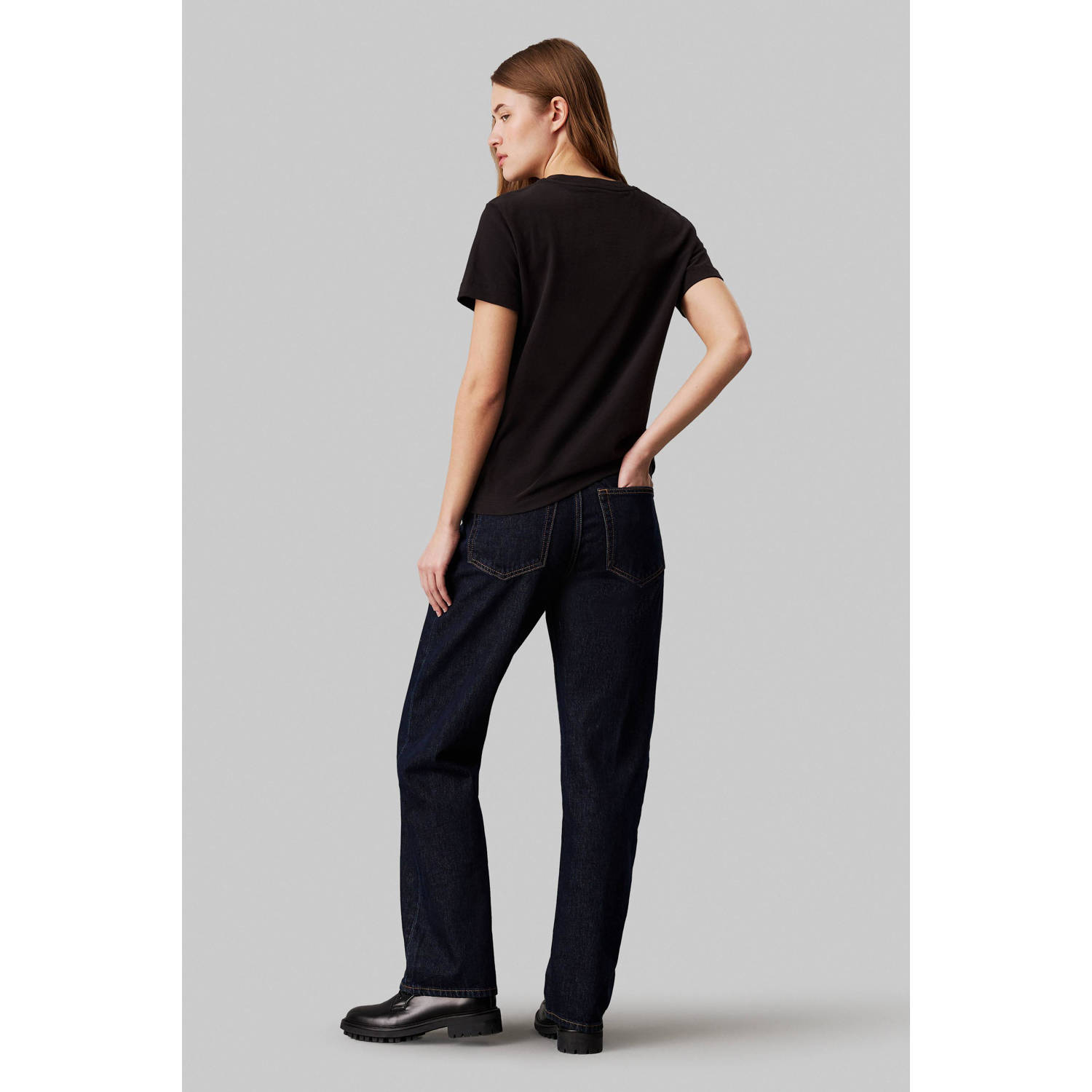 Calvin Klein Jeans Herfst Winter Dames T-shirts Collectie Black Dames