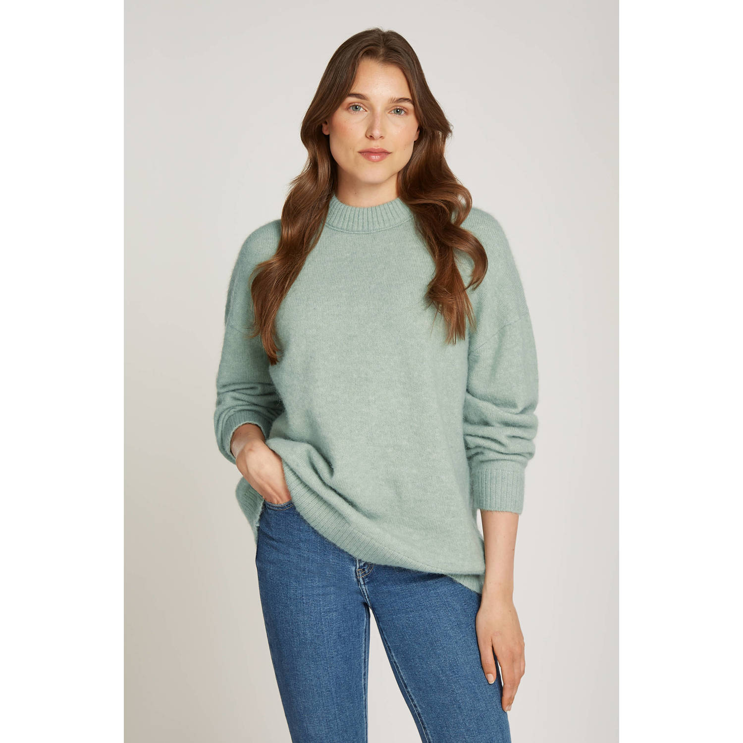 CALVIN KLEIN JEANS gebreide trui mintgroen
