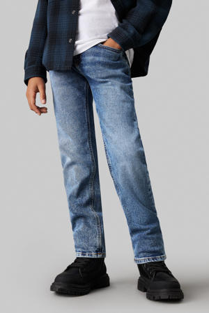 waist regular fit jeans medium blue denim