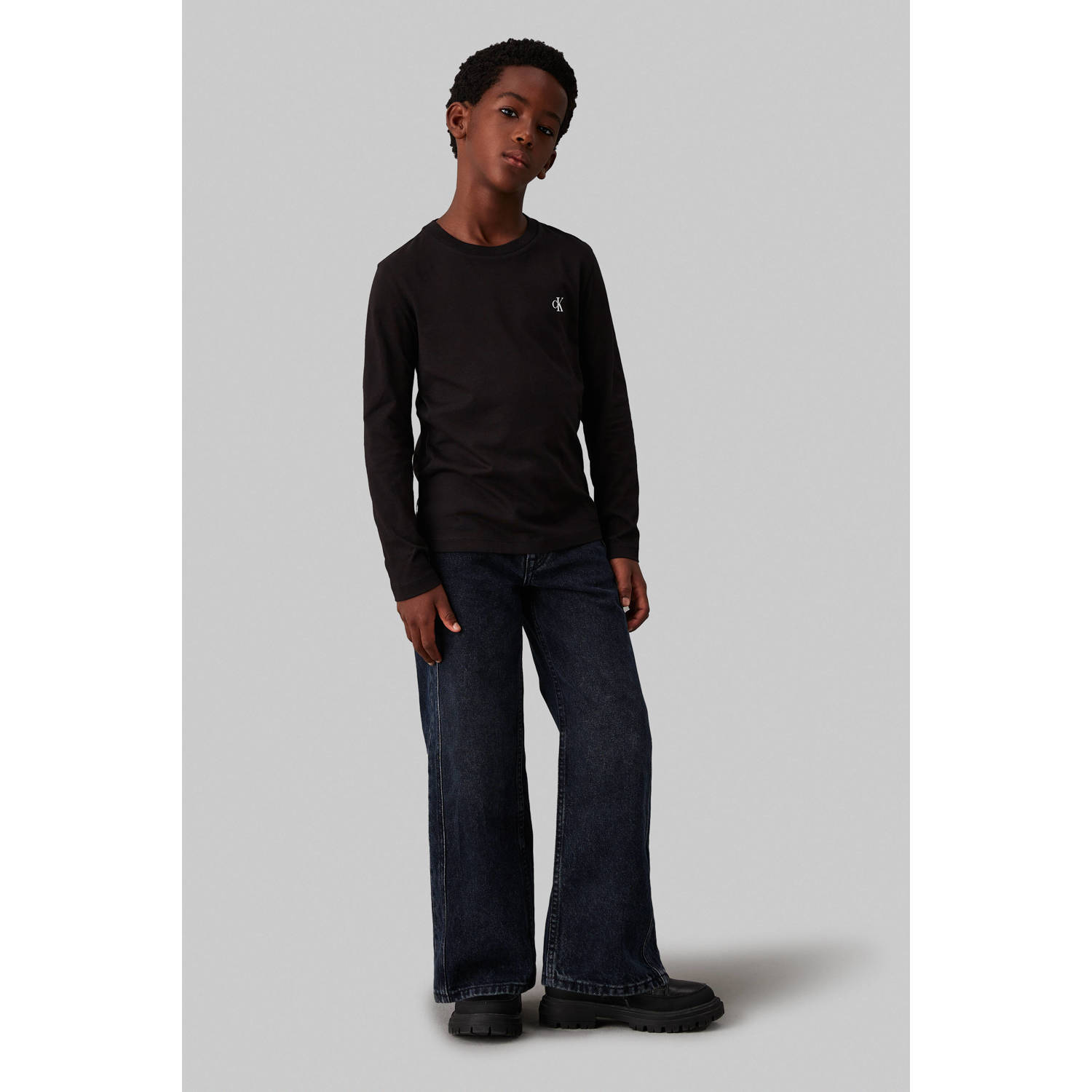 Calvin Klein longsleeve (set van 2) zwart wit