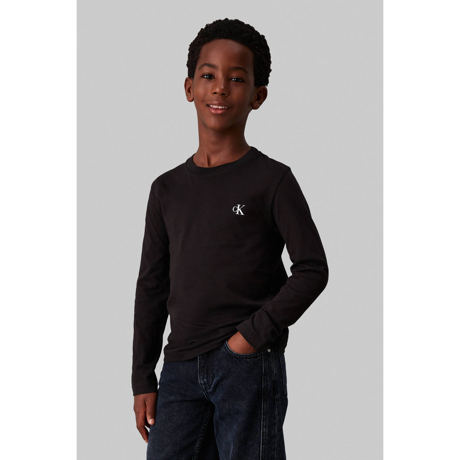 Calvin Klein longsleeve (set van 2) zwart wit