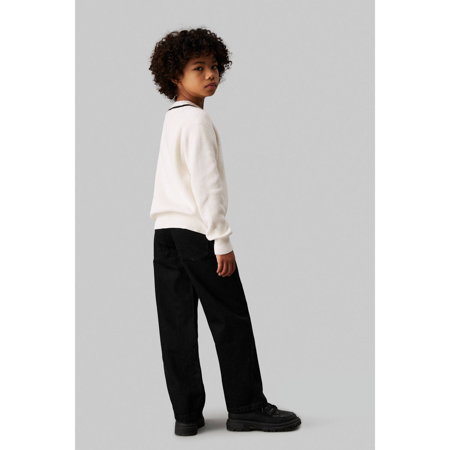 Calvin Klein straight leg jeans clean black rgd