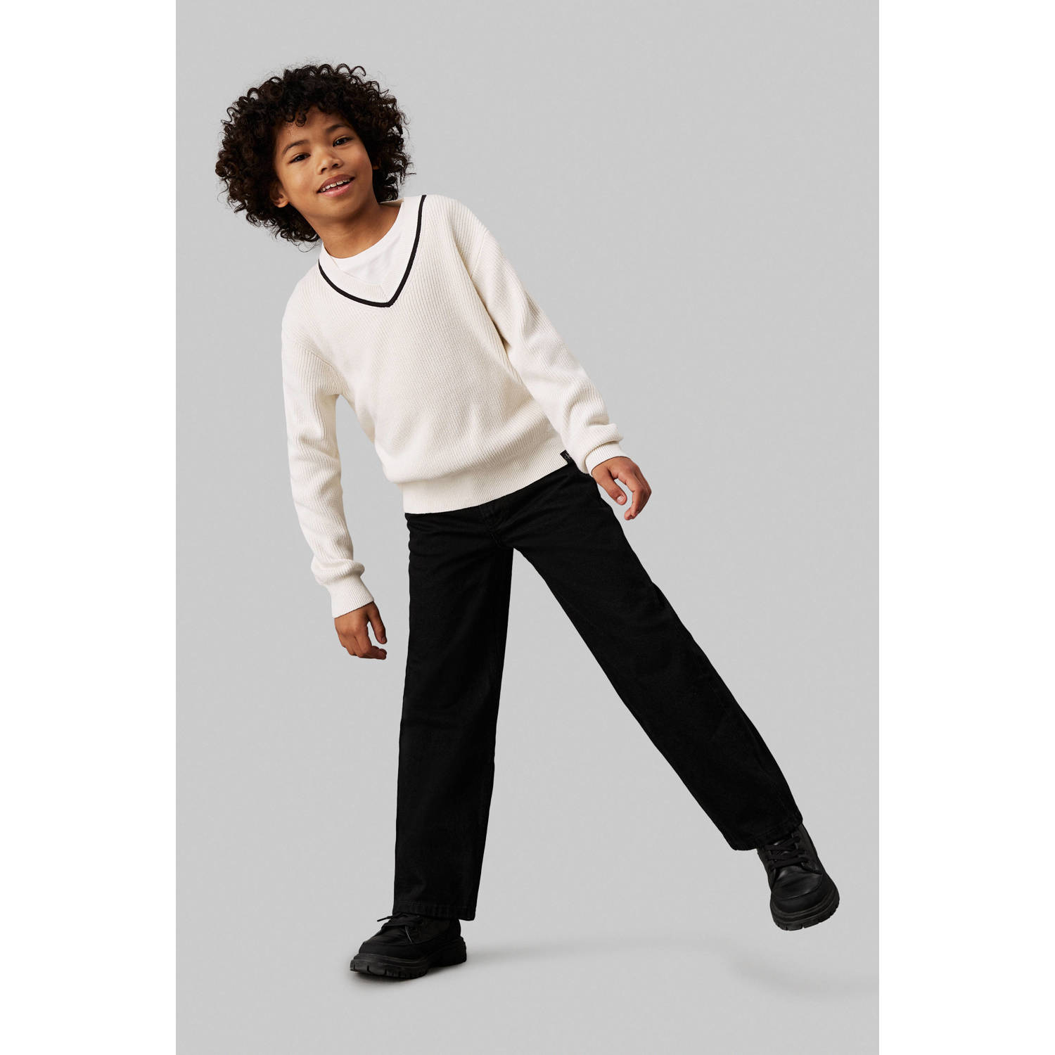 Calvin Klein straight leg jeans clean black rgd
