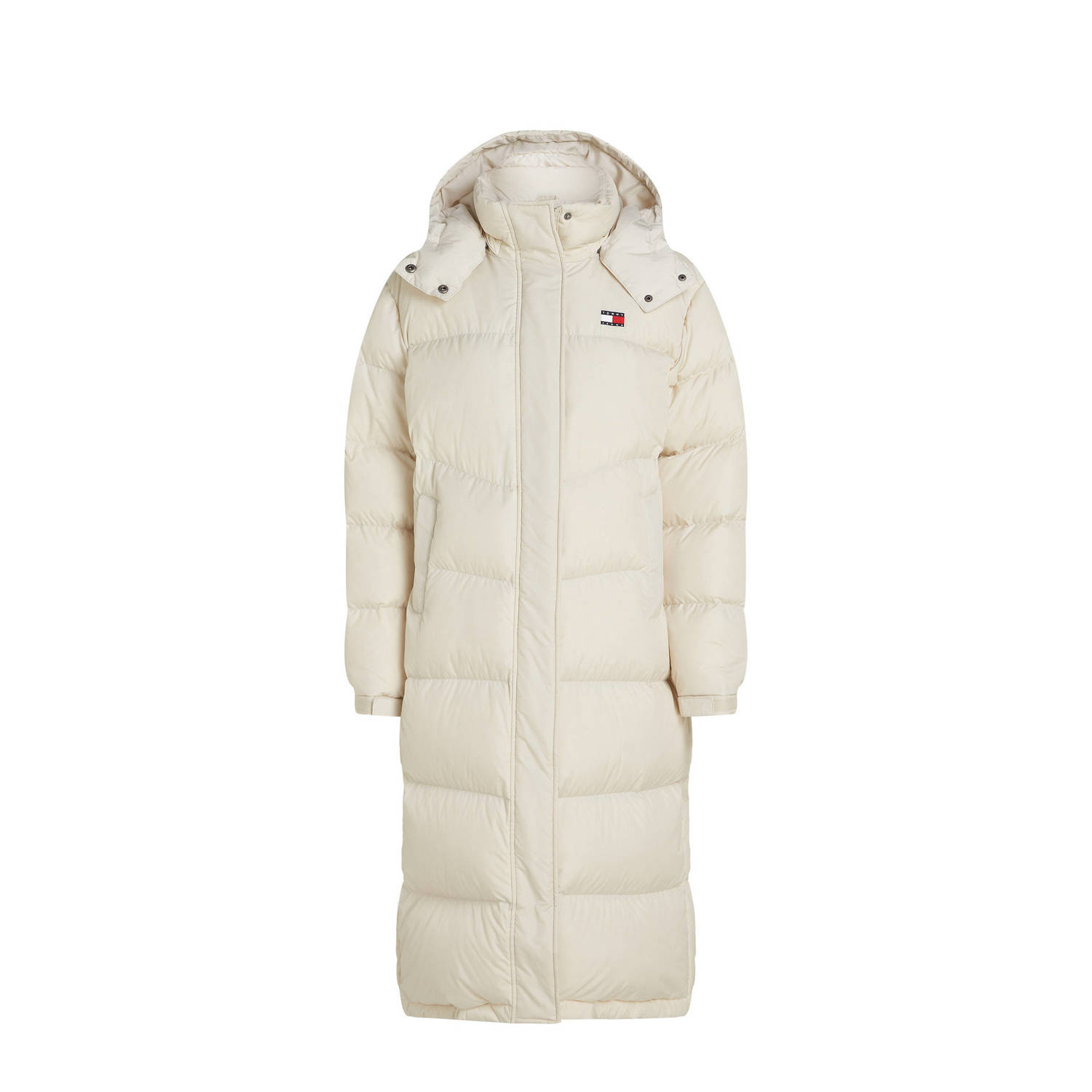 Tommy Jeans gewatteerde winterjas ecru