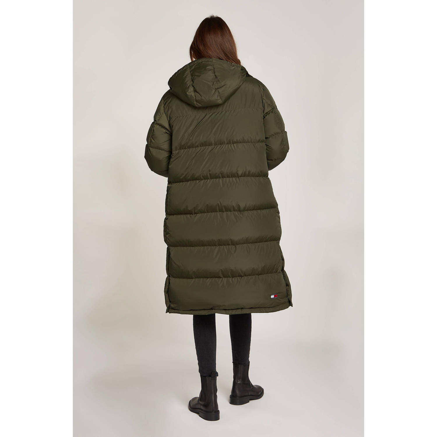 Tommy Jeans gewatteerde winterjas kaki