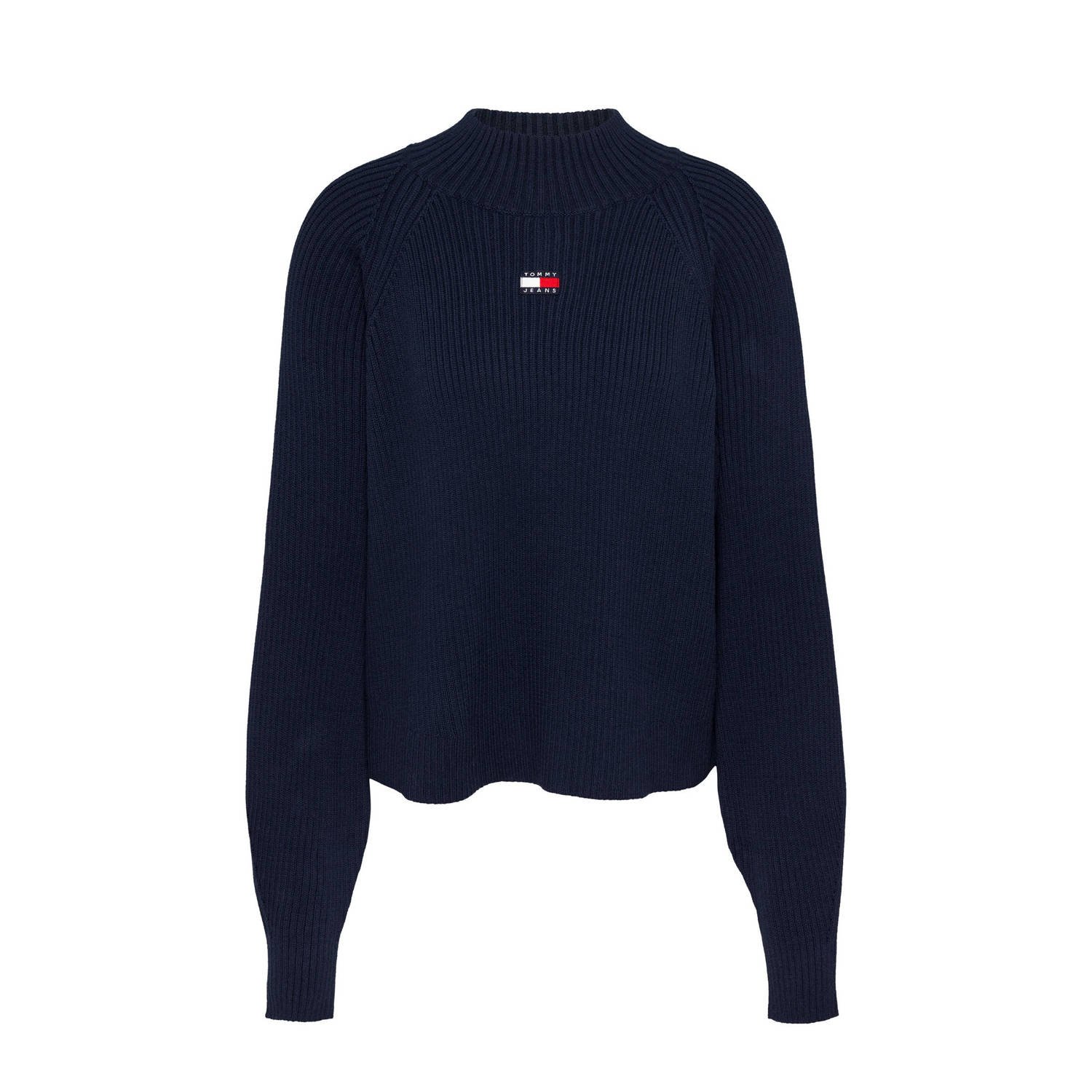 TOMMY JEANS Dames Truien & Vesten Tjw Badge Mockneck Sweater Blauw